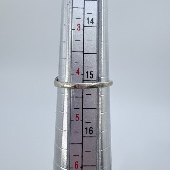 VTG Solid Sterling Silver 925 Feather Design Textured Band Ring Size 4.25 - Picture 8 of 10